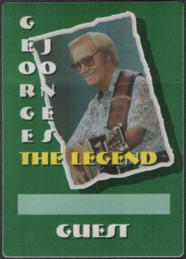 ##MUSICBP0006 - George Jones OTTO Cloth Guest Backstage Pass from His Farewell Tour