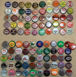 #BF057 -  Set of 100 All Different Soda Caps - New Set - Some of our Best