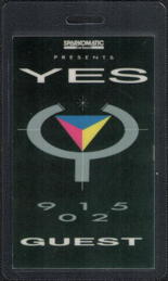 ##MUSICBP0395  - 1984 Yes OTTO Guest Laminated Backstage Pass from the 90125 Tour
