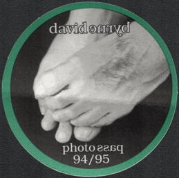 ##MUSICBP0716 - David Byrne (Talking Heads) OTTO Cloth Photographer Backstage Pass from the AfterWards Tour