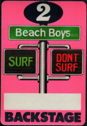 ##MUSICBP0746 - Beach Boys Fasson Cloth Backstage Pass from the 1991 Surf Don't Surf Tour