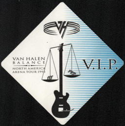 ##MUSICBP0543 - Van Halen OTTO VIP Cloth Backstage Pass from the 1995 Balance Tour