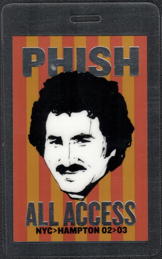 ##MUSICBP0447 - PHISH 2003 OTTO All Access Laminated Backstage Pass from the 2003 Hampton Concert - Pictures Mr Kotter from Welcome Back Kotter