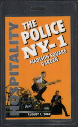 ##MUSICBP0454  - The Police 2007 OTTO Laminated Hospitality Backstage Pass from the Police Reunion Tour - Madison Sq Gardens