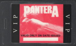 ##MUSICBP2052 - Rare Pantera Laminated OTTO VIP  Backstage Pass from the 1992 Vulgar Display of Touring Tour