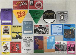 ##MUSICBP0131 - Special Deal - 20 Different 1980s/Early 90s Cloth Backstage Passes from Well Known Rock and Pop Music Groups
