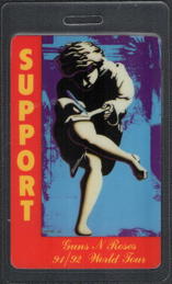 ##MUSICBP0409 - Guns N' Roses Laminated Backstage Support Pass from the 1991/92 Use Your Illusion Tour
