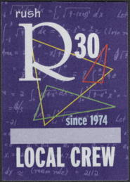 ##MUSICBP0787 - 2005 Rush OTTO Cloth Backstage Local Crew Pass from the R30 Tour