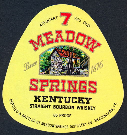 7 Meadow Springs Kentucky Straight Bourbon Whiskey Label