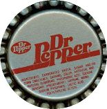 #BF328 - Group of 10 Dr. Pepper Plastic Lined Soda Caps - Red Logo