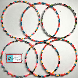 #BEADS0966 - Group of Five Different Celluloid Bangles