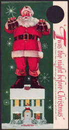 #CC287 - Rare Large Foldout 1958 Coca Cola Bottle Hanger with Santa