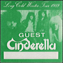 ##MUSICBP0673 - Cinderella OTTO Cloth Guest Backstage Pass from the 1989 Long Cold Winter Tour