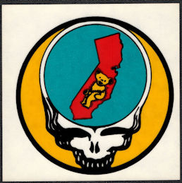 ##MUSICGD2015 - Grateful Dead Tour Sticker/Decal - State of California with Bear and Steal Your Face