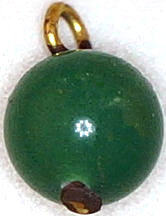 #BEADS0458 - Dark Jade Colored Dangler Beads with Metal Loop - As low as 10¢ each