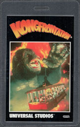 ##MUSICBP1492 - Rare Laminated OTTO Pass for the Defunct Kongfrontation Ride at Universal Studios Orlando Theme Park