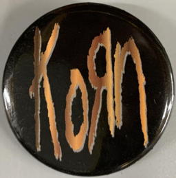 ##MUSICBQ0247 -  Licensed "Korn" Pinback from 1999 - Korn Logo