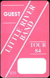 ##MUSICBP0116 - 1984 Little River Band Cloth Backstage Pass from the 1984 "Playing to Win" Tour