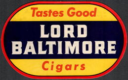 #SIGN031 - Lord Baltimore Cigar Decal