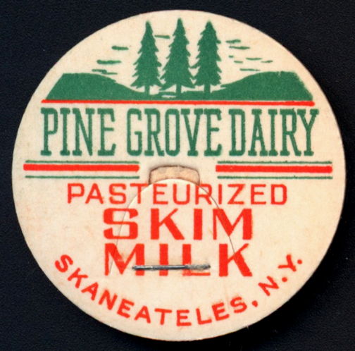 Pine Grove Dairy Pasteurized Skim Milk Bottle Cap