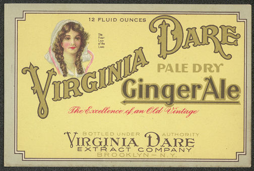 Early Virginia Dare Extract Company Ginger Ale Label