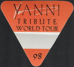 ##MUSICBP0103 - 1998 Yanni Tribute World Tour OTTO Cloth Backstage Pass