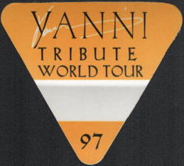 ##MUSICBP0107 - 1997 Yanni Tribute World Tour OTTO Cloth Backstage Pass